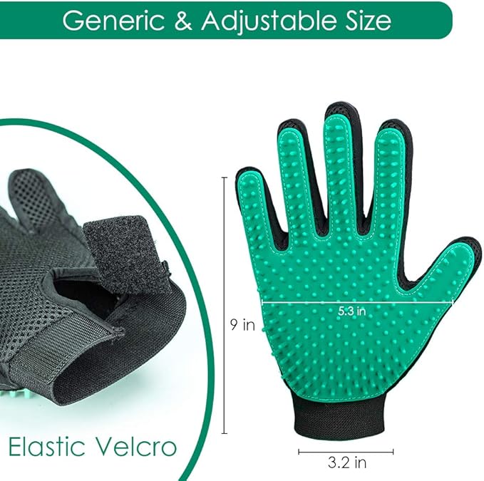 DELOMO Pet Hair Remover Gloves 255 Tips, 2 Count