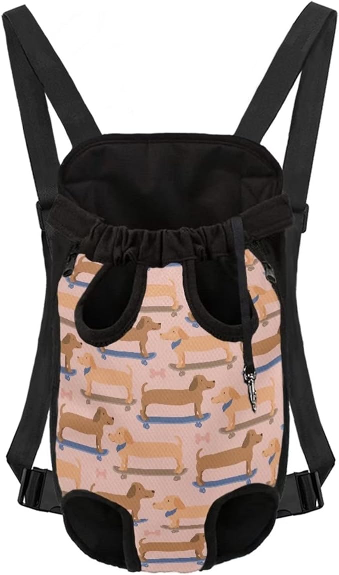 Dachshund Design Sling Bag for Front Chest Carrier Backpack