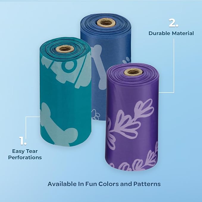 Best Pet Supplies Dog Poop Bags for Waste (150 Bags) Refuse Cleanup