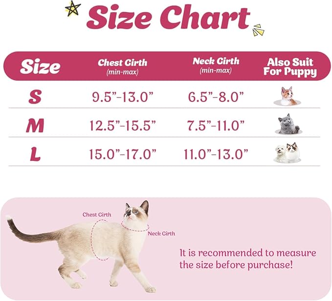 Supet Cat Harness and Leash Set for Walking