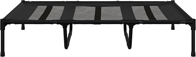 PETMAKER Elevated Dog Bed 48x36-Inch Portable 110lbs (Black)
