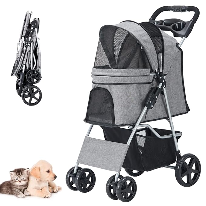 Pet Stroller 4 Wheel,