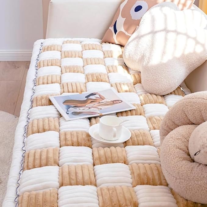 Washable Pet Bed Couch Cover,Funny Cat Mat Sofa Cover,Anti-Slip Dog Bed Sofa Cover,Pet Friendly Sofa Cover for Large Dogs (Light Coffee 70x180 cm/28 71in)