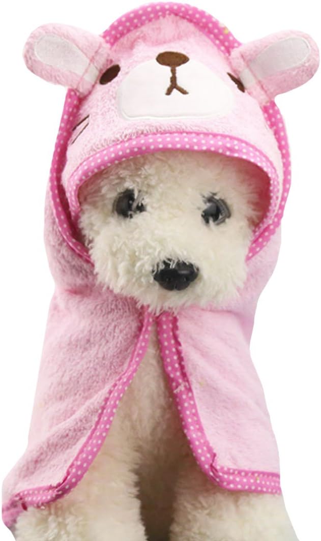 Goclothod Pet Hooded Bath Towel Cartoon Drying Bath