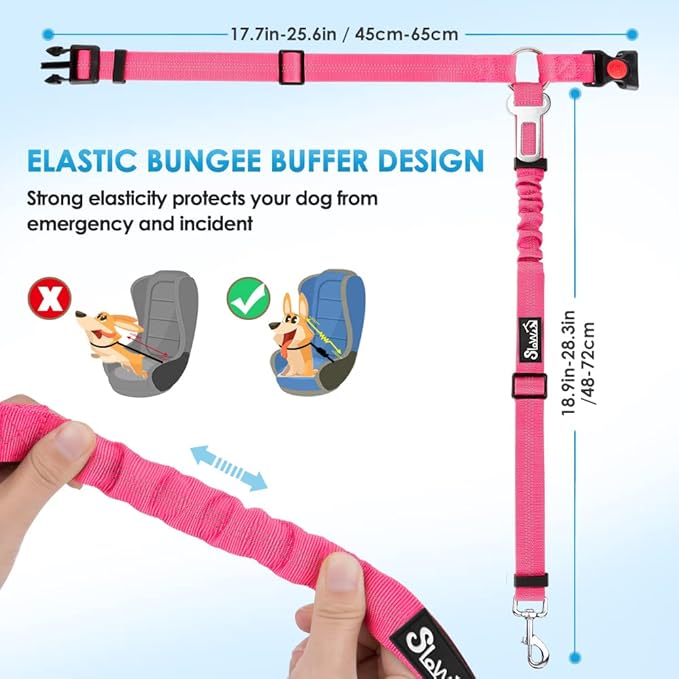 Lukovee Dog Car Seat Belt 2 Pack