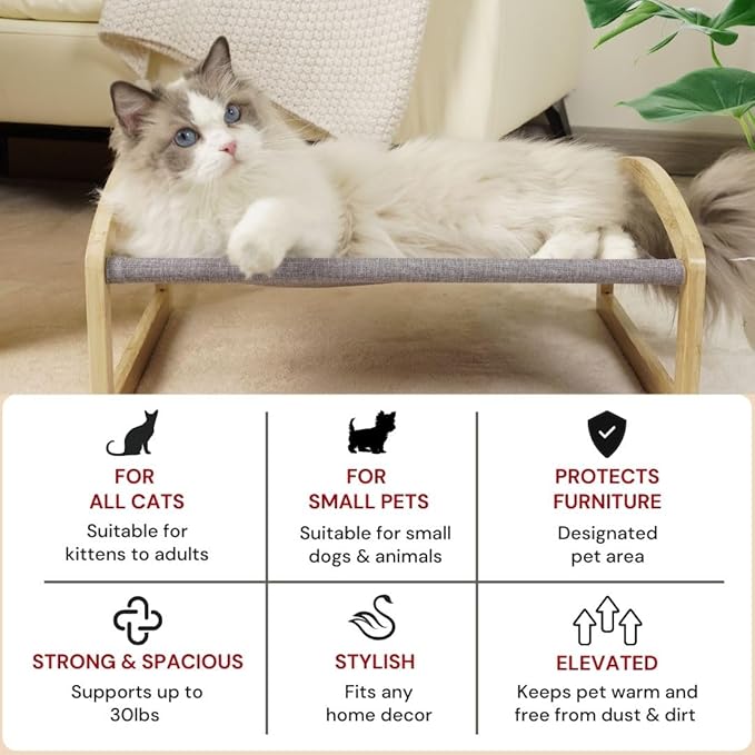 7 Ruby Road Large Cat Hammock Bed with Two Washable Covers for All Seasons 20 X 16.3 X 8 Inch