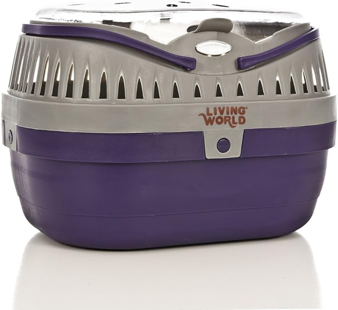 Living World Small Pet Carrier, Hard Carrier for Hamsters, Gerbils, Mice & Other Small Animals, Small