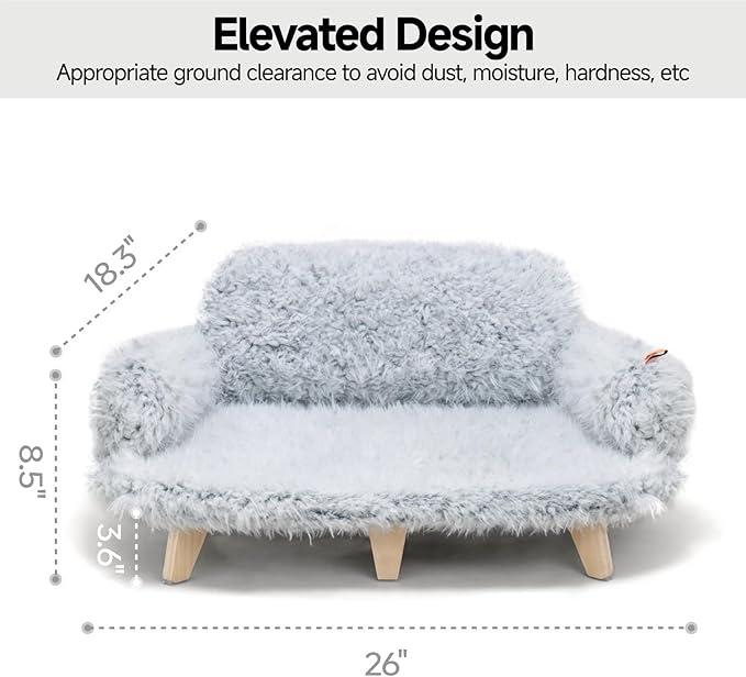 MEWOOFUN Cat Bed with Removable Washable Cover
