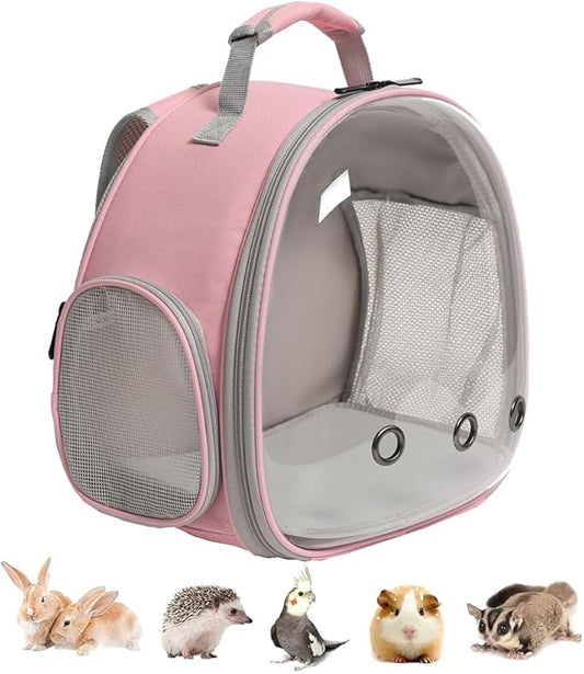 Guinea Pig Backpack, Space Capsule Bubble Window Small Animal Backpack for Guinea Pig, Bird Bunny Rabbit