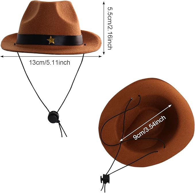 Fumwase Small Dog Cowboy Hat Halloween Costumes