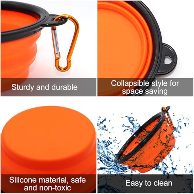 SLSON Collapsible Dog Bowls 2 Pack,