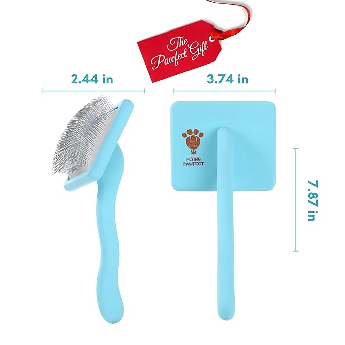 Pet Slicker Brush With Soft Massage Grooming Stainless Steel Pins