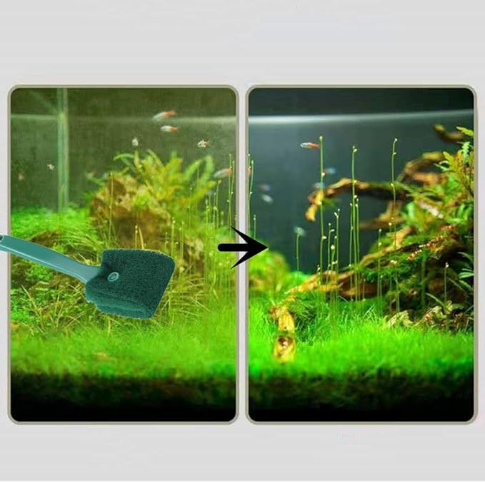 Fish Tank Brush Aquarium Cleaning Tool Green Fish Green*4)
