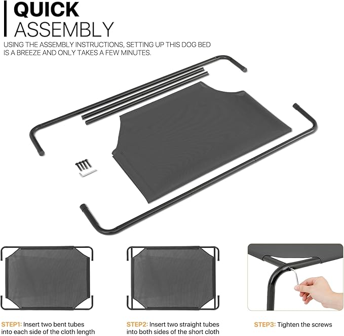 MoNiBloom Elevated Dog Bed for Large Dogs 50 Inches