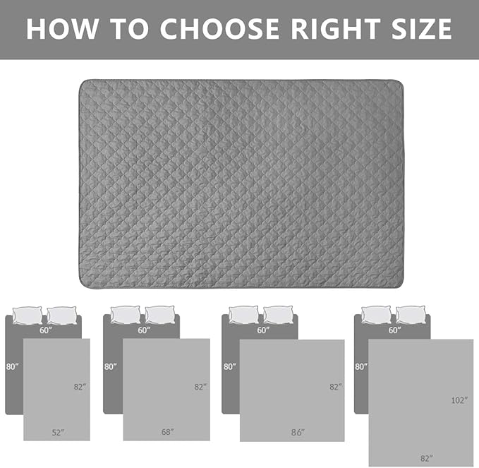 SPXTEX Dog Bed Cover Washable Pee Pads Dog Blankets for Puppy Large Dog Cat 1 Piece(68"x82",Beige+Grey)