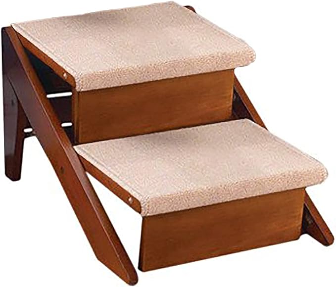Pine Frame Dog RampSteps 2 Step,Brown