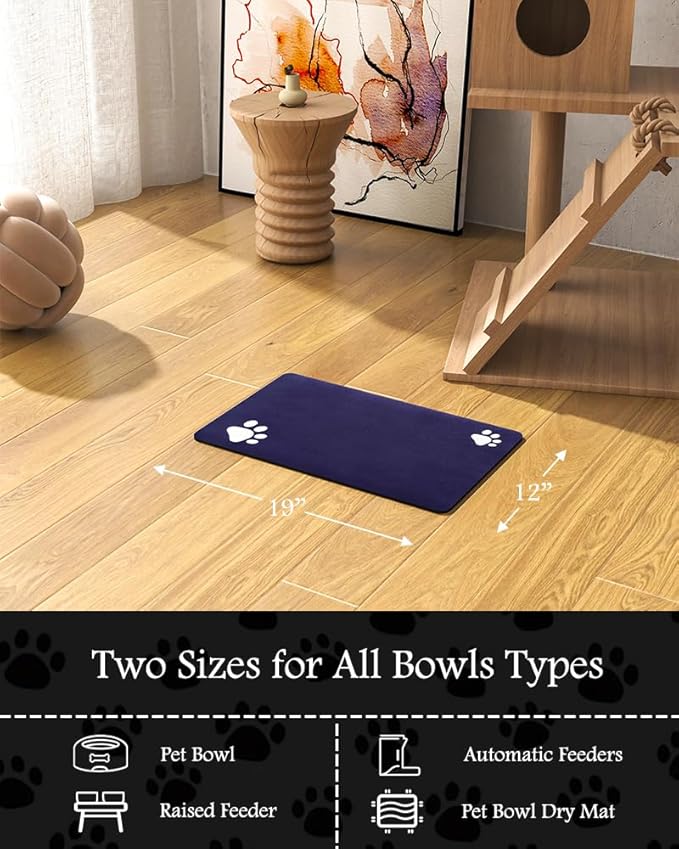 Pet Feeding Mat-Absorbent Dog Mat for Food and