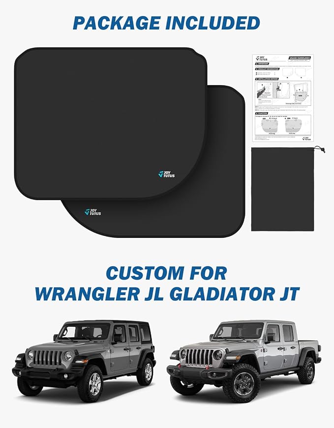 JOYTUTUS Pet Car Door Protector from Dog Scratching for Wrangler JL Gladiator JT 2 Pack