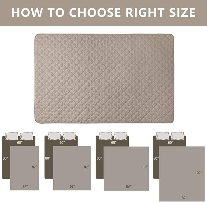 SPXTEX Dog Bed Cover Washable Pee Pads Dog Blankets for Puppy Large Dog Cat 1 Piece(82"x82",Beige+Sand+Sand)