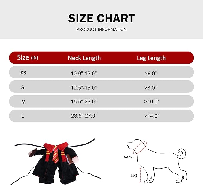 DELIFUR Dog Halloween Wizard Costume
