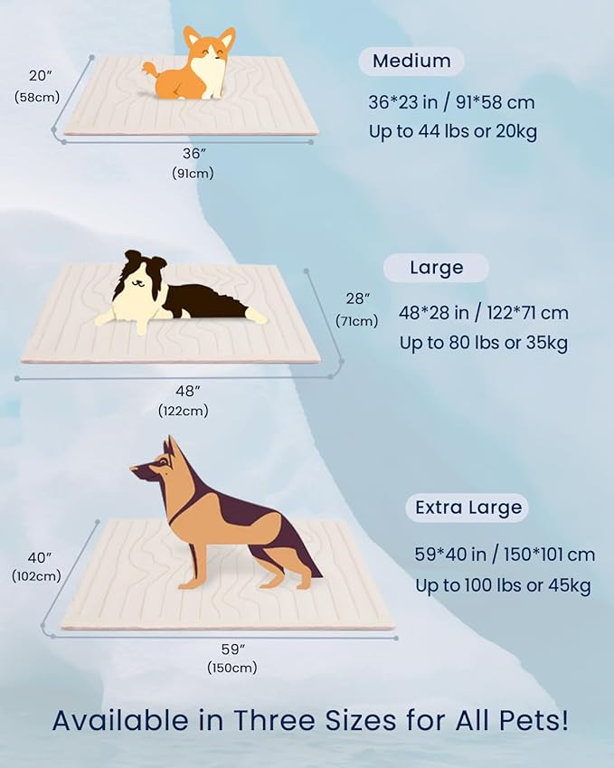 ZonLi Dog Cooling Mat 36" x 23"Medium, Cooling