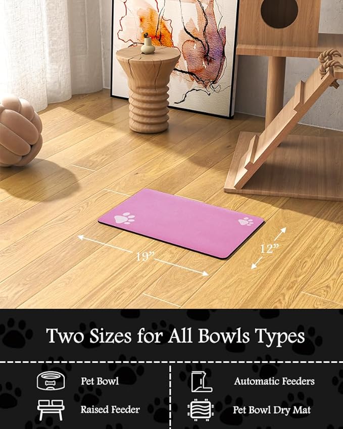 Pet Feeding Mat-Absorbent Dog Mat for Food and