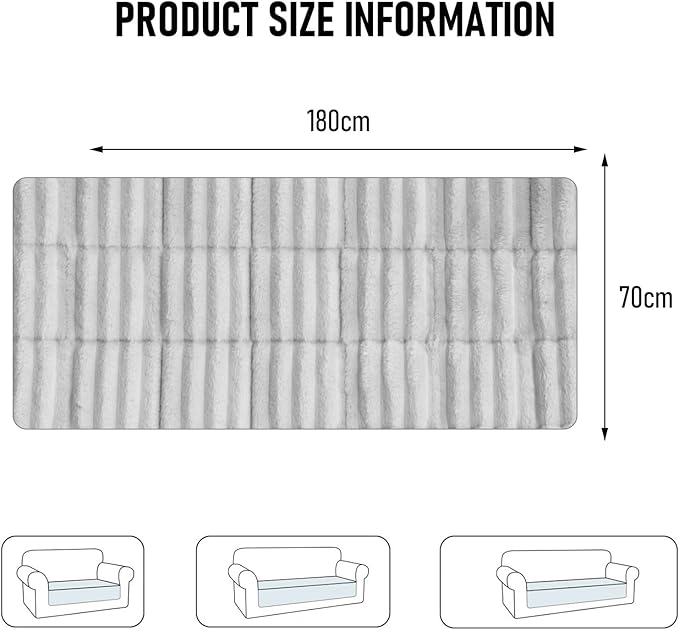 LiveGo Fuzzy Couch Covers for Pets 70x210 cm/27.6x82.7