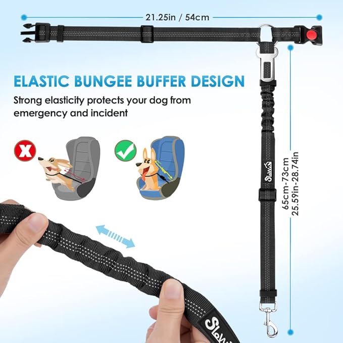 Lukovee Dog Car Seat Belt 2 Pack