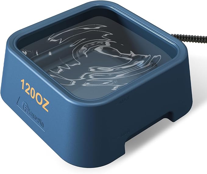 120OZ Heated Water Bowl for Dogs 38Watts Waterer