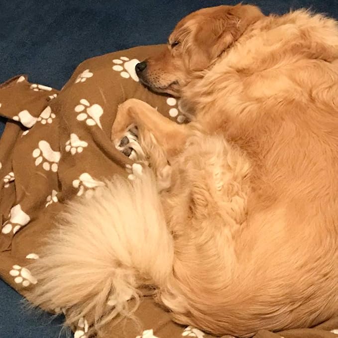 Comsmart Warm Paw Print Blanket/Bed Cover for Dogs