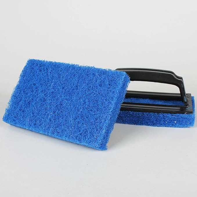 2 Pieces Fish Tank Scrubber Aquarium Cleaning Brush Fish Tank Cleaning Brush Glass Algae Scraper for Aquariums and Home Kitchen