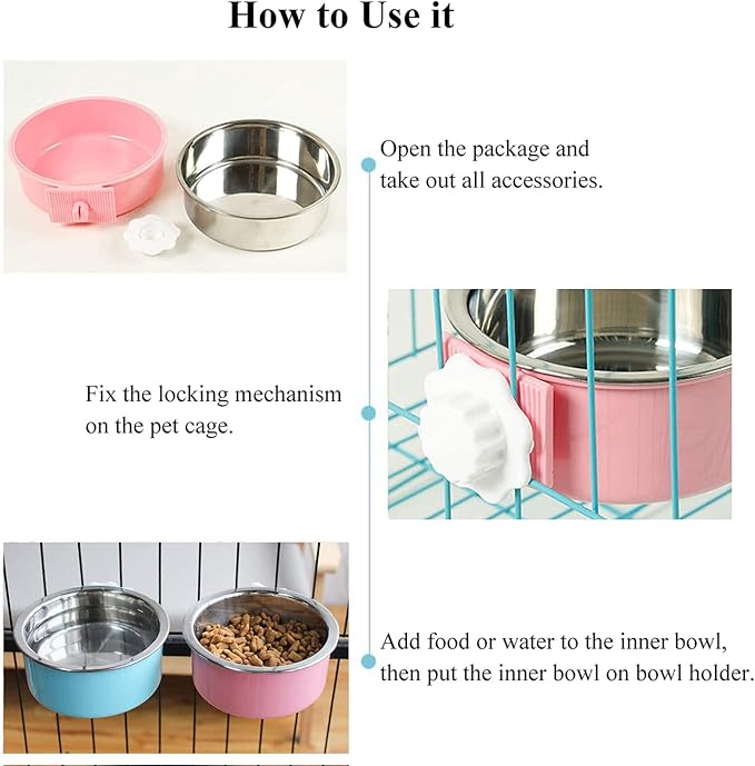 Dog Crate Bowl (2PCS)