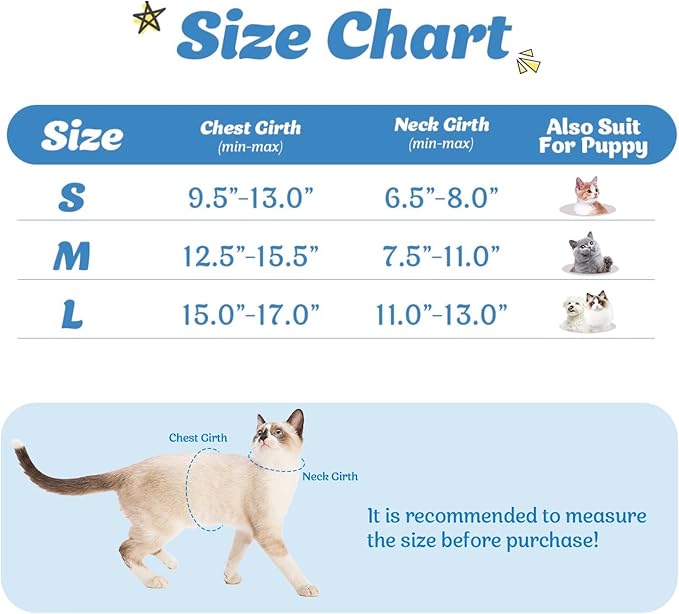 Supet Cat Harness and Leash Set for Walking