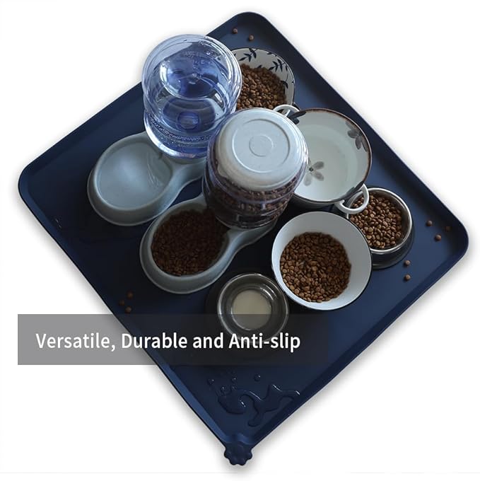 Hoki Found XX-Large Silicone Pet Food Mats Tray