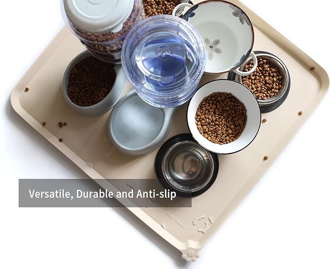 Hoki Found XX-Large Silicone Pet Food Mats Tray