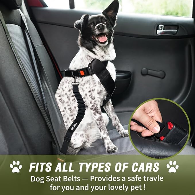 COOYOO Dog Seat Belt 3 Piece