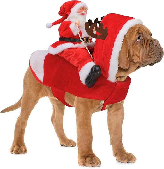 BWOGUE Santa Dog Costume Christmas Pet Clothes Santa