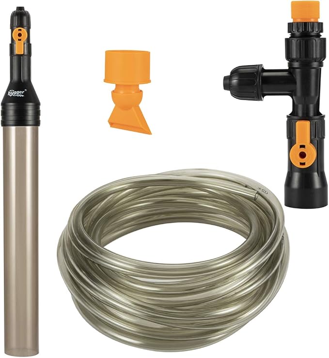 hygger Bucket-Free Aquarium Water Change Kit Fish Tank 49-FEET Plastic