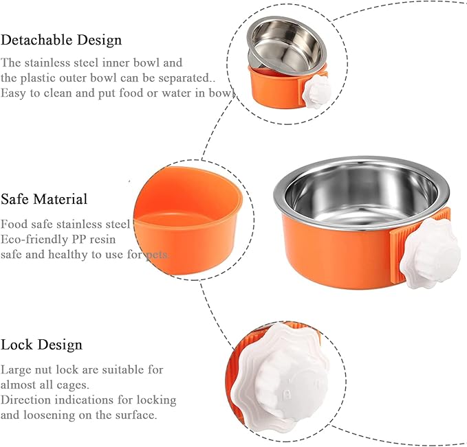 Dog Crate Bowl (2PCS)