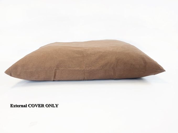 36"x29" Medium Size Removable Zippered Durable Heavy Duty Brown Denim Jean Cover Case for Small to Medium Dogs