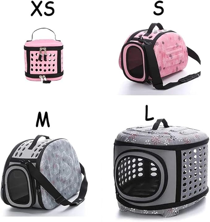 Pet Bag Outdoor Portable Pet Breathable Shoulder Bag Handbag Space EVA Cats Dogs Backpack Folding Travel Shoulder Bag Cats Dogs (Gray