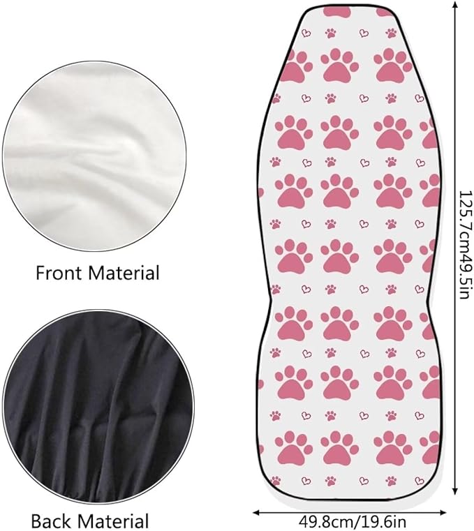 UNICEU Cute Dog Paw Print Seat Covers Car