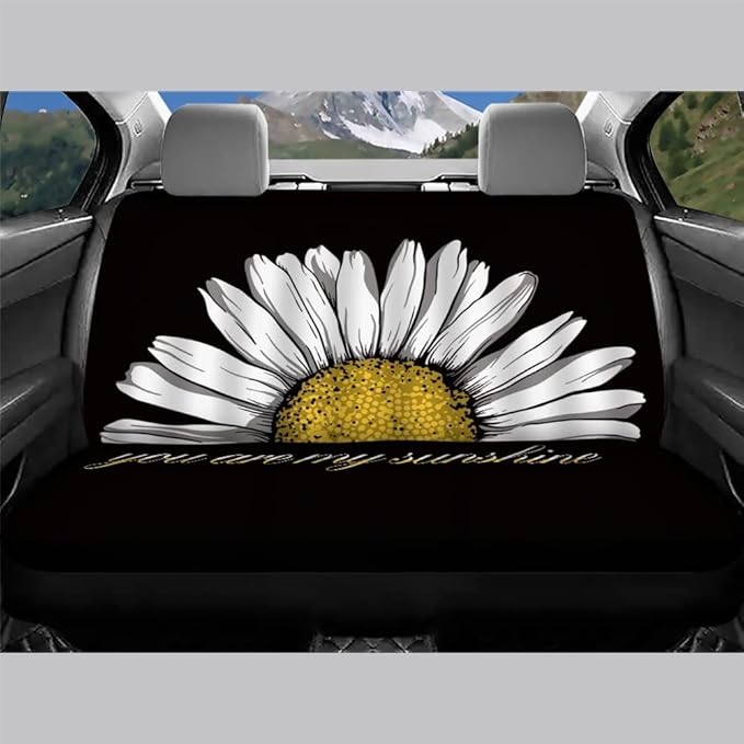 Tupalatus Daisy Print Womens Car Back Seat Covers Decoration 2