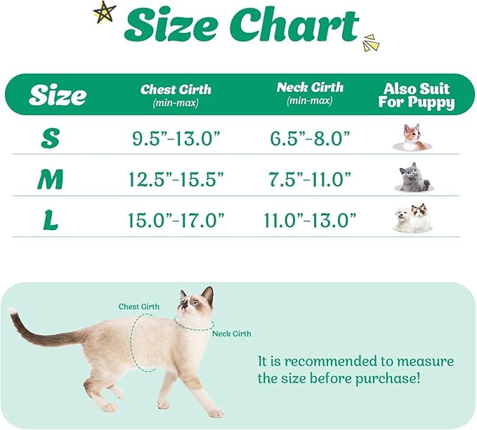 Supet Cat Harness and Leash Set for Walking