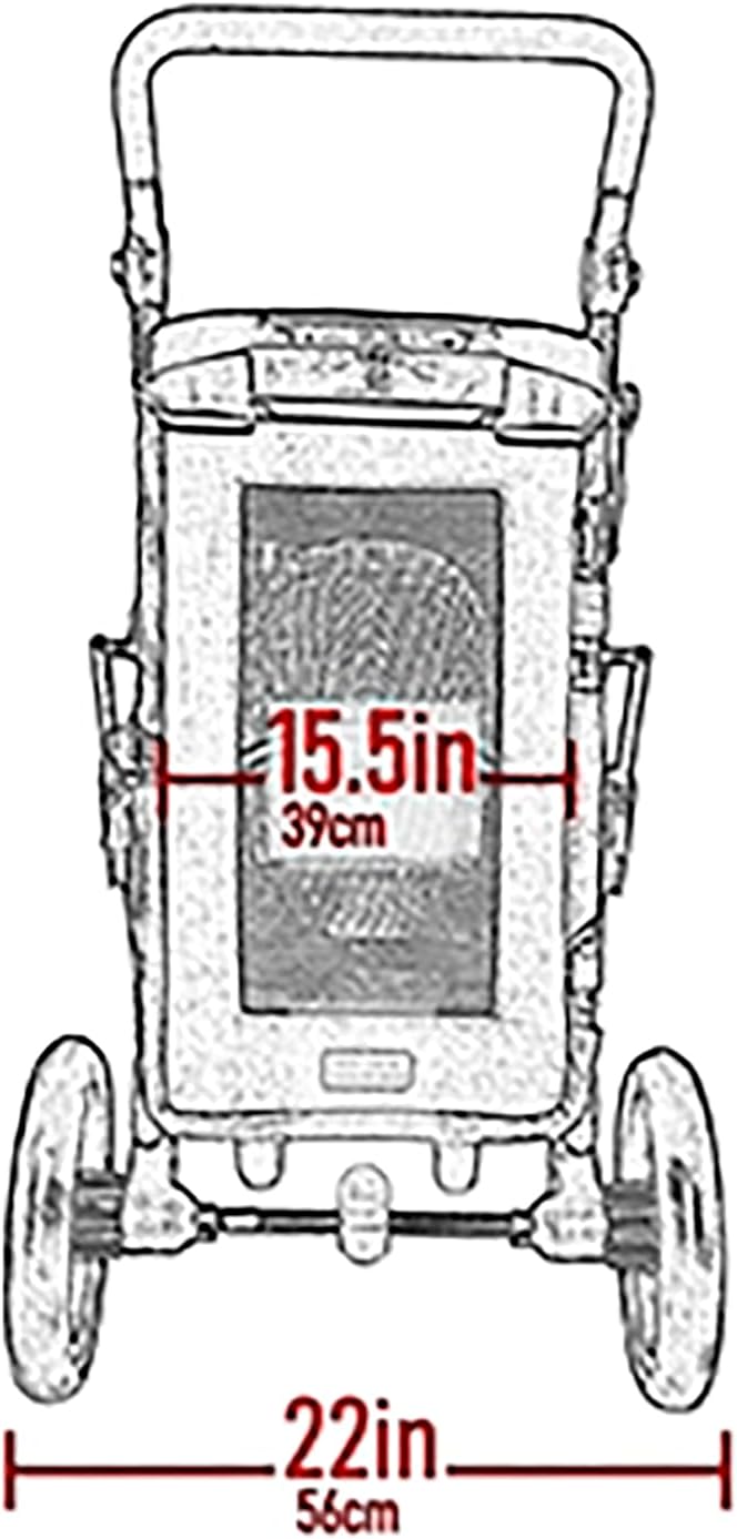 Pet Gear NO-Zip Pet Stroller with Dual Entry 1 Model, 4 Colors