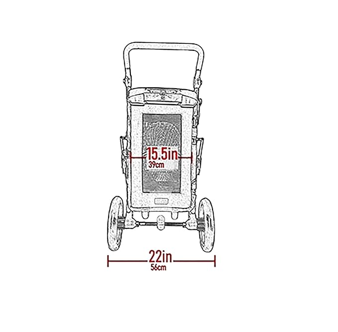 Pet Gear NO-Zip Pet Stroller with Dual Entry 1 Model, 4 Colors
