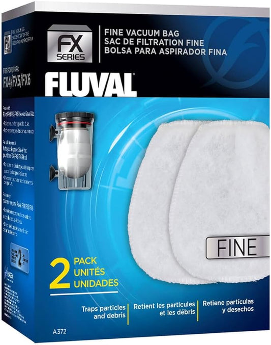 Fluval Fine Vacuum Bag for Gravel Cleaner Kit (2 Pack) A372