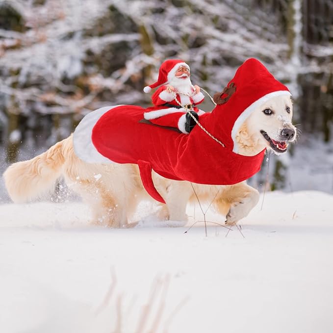 BWOGUE Santa Dog Costume Christmas Pet Clothes Santa