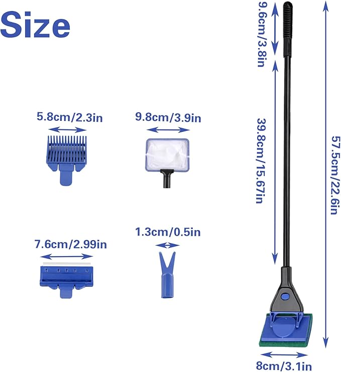 Aquarium Fish Tank Cleaning Kit Tools 5 in 1 Cleaning