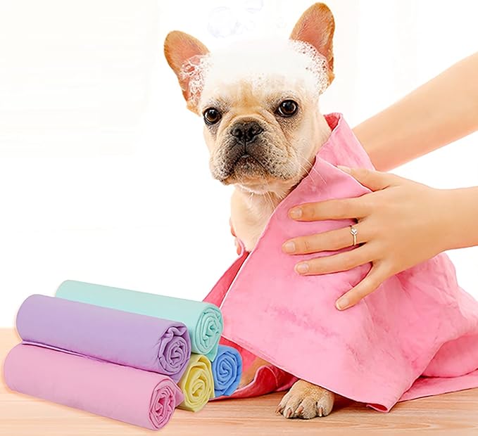 GabeFish Super Absorbent Shammy Dog Towels Quick Dry 5PC